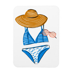 Socken Sie die Sonne hoch - Blue Swimsuit Magnet