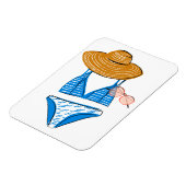 Socken Sie die Sonne hoch - Blue Swimsuit Magnet (Linke Seite)