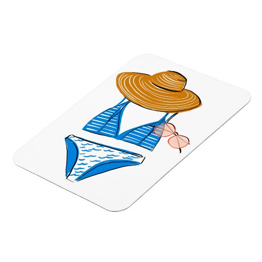 Socken Sie die Sonne hoch - Blue Swimsuit Magnet (Linke Seite)