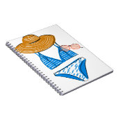 Socken Sie die Sonne hoch - Blue Swimsuit Notizblock (Rechte Seite)