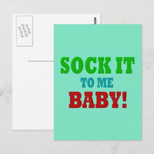 Socken Sie es mir Postkarte (Vorne/Hinten)