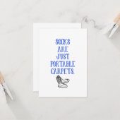 Socken sind nur tragbare Teppiche - Dusche gedacht Karte (Vorderseite/Rückseite Beispiel)