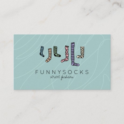 Socken Sportschuhe Visitenkarte (Vorderseite)