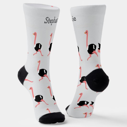 Socken Straußendesign (Gewinkelt)