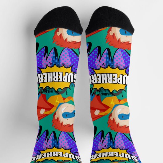 Socken Superheld für Kinder (Oben)