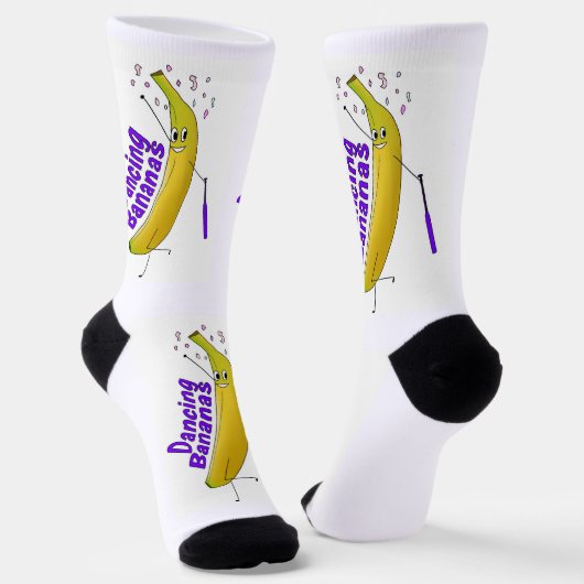 Socken - tanzende Bananen (Gewinkelt)