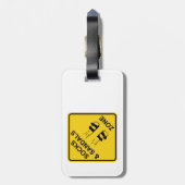 Socken und Sandalen Gepäckanhänger (Rückseite vertikal)