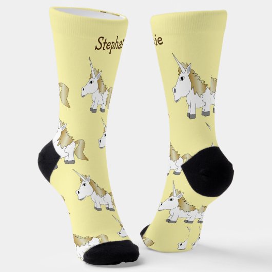 Socken Unicorn Design (Gewinkelt)