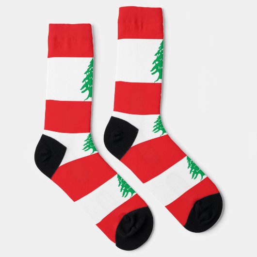 Socken unter der Flagge Libanons (Rechts)