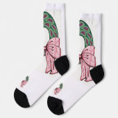 Socken. Weihnachtskranz-Design Socken (Linkes Detail)