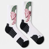 Socken. Weihnachtskranz-Design Socken (Rechts)