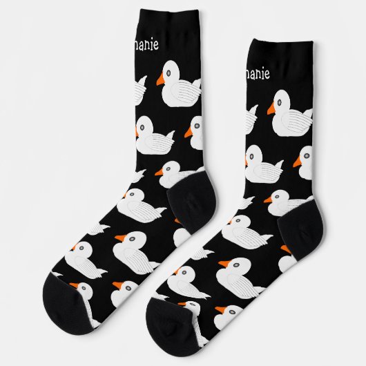 Socken White Duck Design (Linkes Detail)