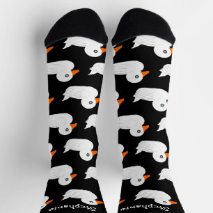 Socken White Duck Design
