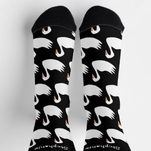 Socken White Swan Design