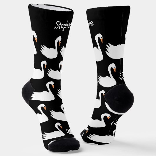 Socken White Swan Design (Gewinkelt)