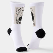 Socken zeigen, dass Katzen und Tai Chi dich glückl (Gewinkelt)