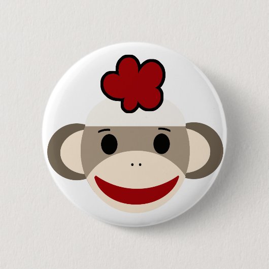 Sockenaffe Button (Vorderseite)
