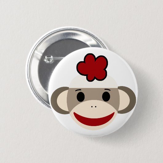 Sockenaffe Button (Vorne & Hinten)