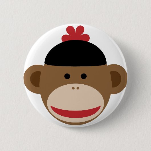 Sockenaffe Button (Vorderseite)