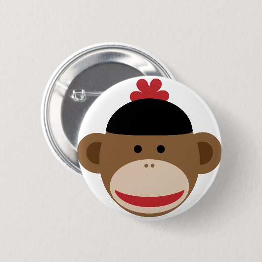 Sockenaffe Button (Vorne & Hinten)