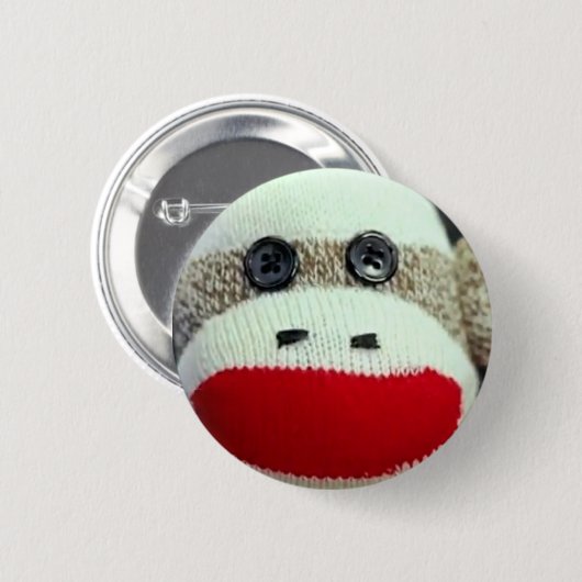 Sockenaffe-Button Button (Vorne & Hinten)