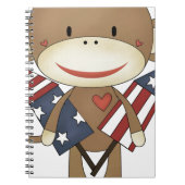 Sockenaffe mit Raketen Notizblock (Vorderseite)