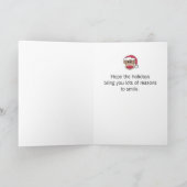 Sockenaffe-Weihnachtskarte Feiertagskarte (Innenseite)