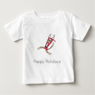 Sockenaffe-Weihnachtspyjamas Baby T-shirt