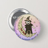 Sockenaffen-Hexe Button (Vorne & Hinten)