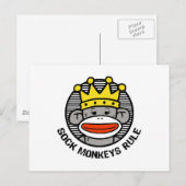 SockenAffenregel Postkarte (Vorne/Hinten)