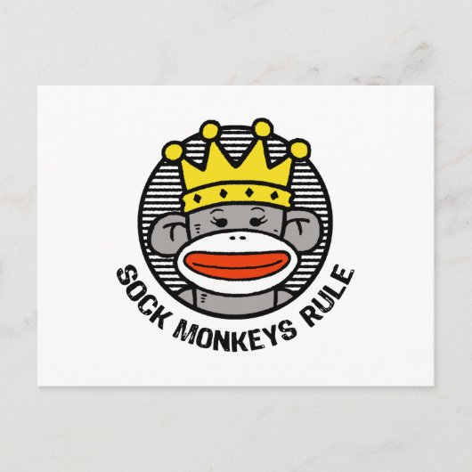 SockenAffenregel Postkarte (Vorderseite)