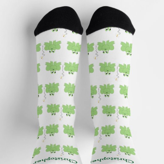 Sockendesign mit Fröschen und Libelle Socken (Oben)