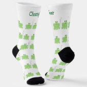 Sockendesign mit Fröschen und Libelle Socken (Gewinkelt)