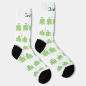 Sockendesign mit Fröschen und Libelle Socken (Rechts)