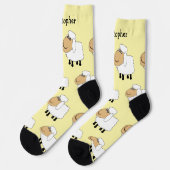 Sockendesign mit Schafen Socken (Linkes Detail)