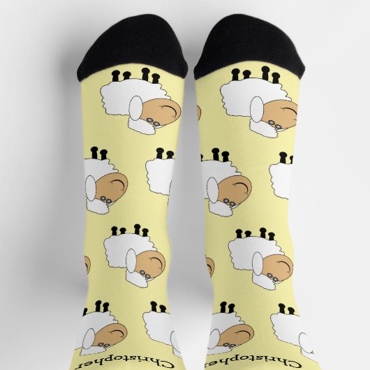 Sockendesign mit Schafen Socken (Oben)