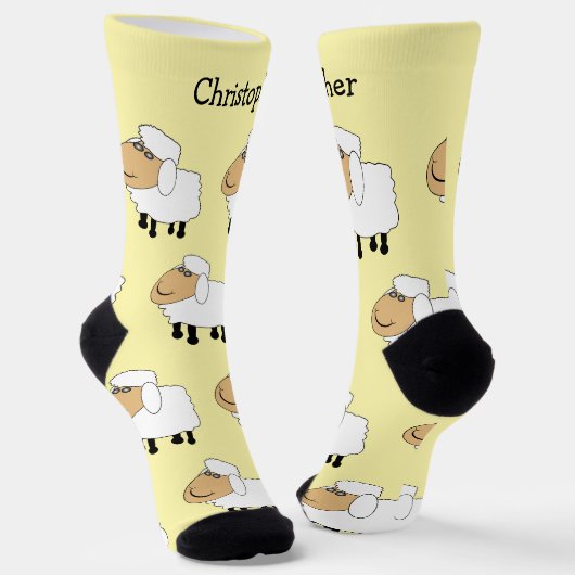 Sockendesign mit Schafen Socken (Gewinkelt)