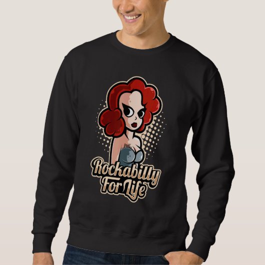 Sockenhop-Kostüm Rockabilly für das Leben für GRÖS Sweatshirt (Vorderseite)
