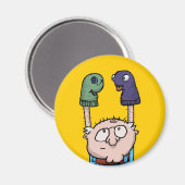 Sockenpuppe Magnet (Vorderseite/Rückseite)