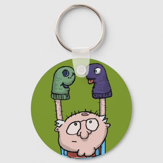 Sockenpuppe Schlüsselanhänger (Vorderseite)