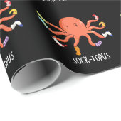 Sockentopus Funny Octopus mit Socken Pun Geschenkpapier (Rolleneckpunkt)