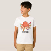 Sockentopus Funny Octopus mit Socken Pun T-Shirt (Vorne ganz)