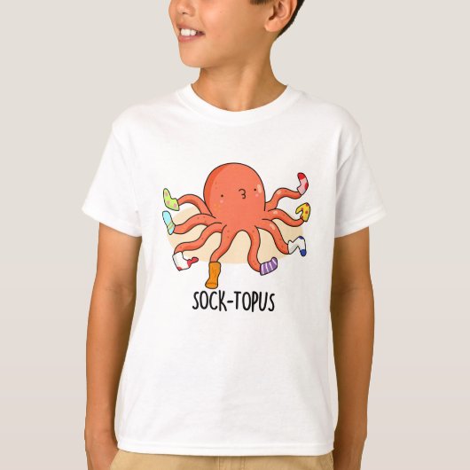Sockentopus Funny Octopus mit Socken Pun T-Shirt (Vorderseite)
