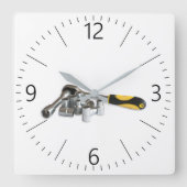 Socket-Rrends Quadratische Wanduhr (Vorderseite)