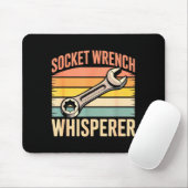 Socket Wrench Whisperer Retro Mechanic Crew Auto T Mousepad (Mit Mouse)