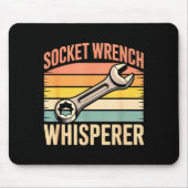 Socket Wrench Whisperer Retro Mechanic Crew Auto T Mousepad (Vorne)