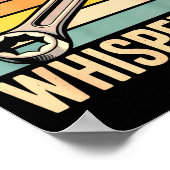 Socket Wrench Whisperer Retro Mechanic Crew Auto T Poster (Ecke)