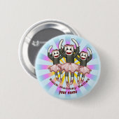Socketmonkey-Ballet Button (Vorne & Hinten)