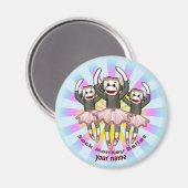 Socketmonkey-Ballet Magnet (Vorderseite/Rückseite)