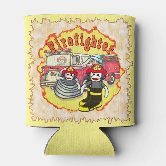 Socketmonkey Feuerwehrmann Dosenkühler (Rückseite)
